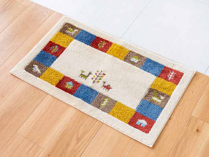 予約　洗えるコーナー吸着玄関マット　シエラ　45×75　ベージュ_2