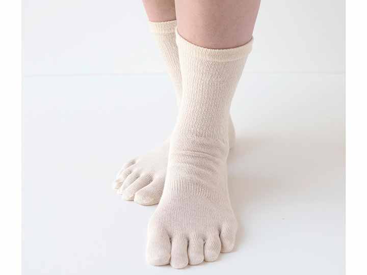 予約　シャーリング五本指ソックス　Ｍ22−24CM／キナリ_3