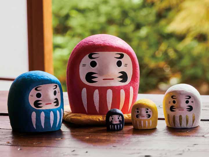 はりこーシカ だるま5色_2