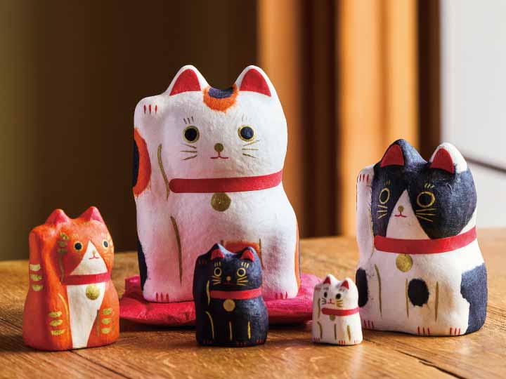 はりこーシカ 招き猫 柄_2