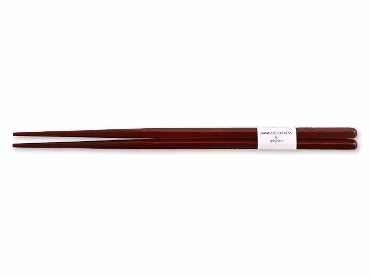 予約　ふきうるし・ひのき箸　朱漆23CM