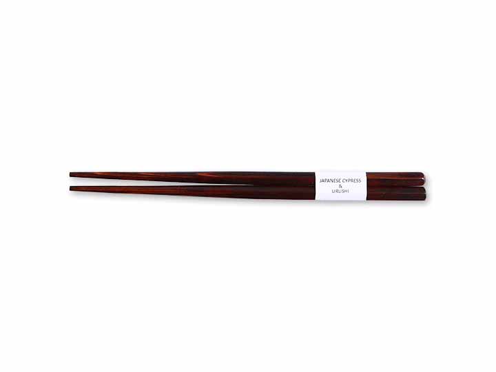 予約　ふきうるし・ひのき箸　生漆18CM