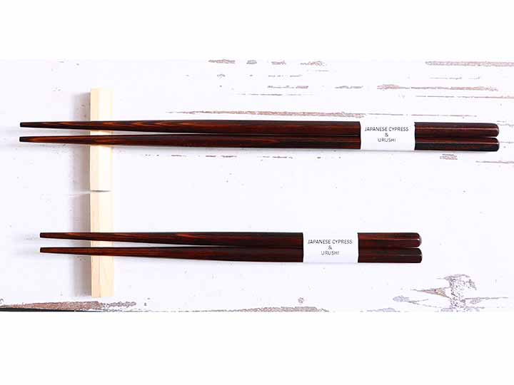 予約　ふきうるし・ひのき箸　生漆23CM_2