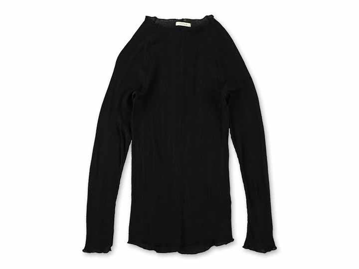 予約　ＳＩＳＩＦＩＬＬＥ　オーガニックコットン長袖Ｔシャツ　ブラック