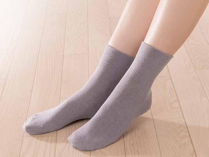 予約　シルク混履き口ゆったりソックス　5色組_3