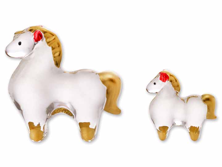 予約 キラッと光る 金彩手作り福午(親子)_2