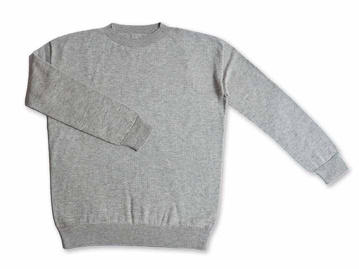 ヤクとオーガニックコットン　クルーネックプルオーバー　グレー