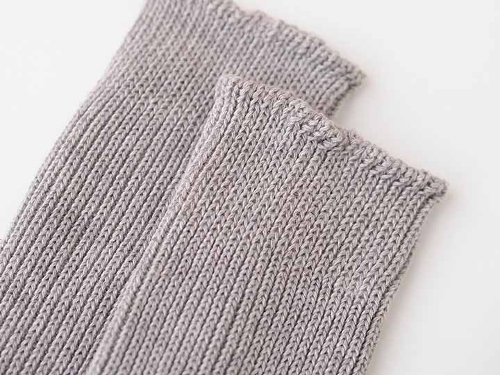予約　ローゲージ1×1リブ編みソックス【Ｍ／グレー】【Ｂａｌｉ彩土染】_2