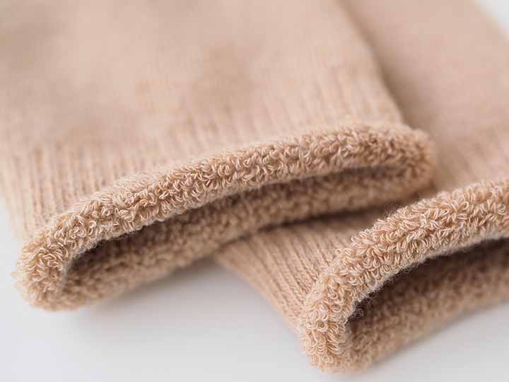 予約　パイル編みルームソックス【Ｍ／茶】_2