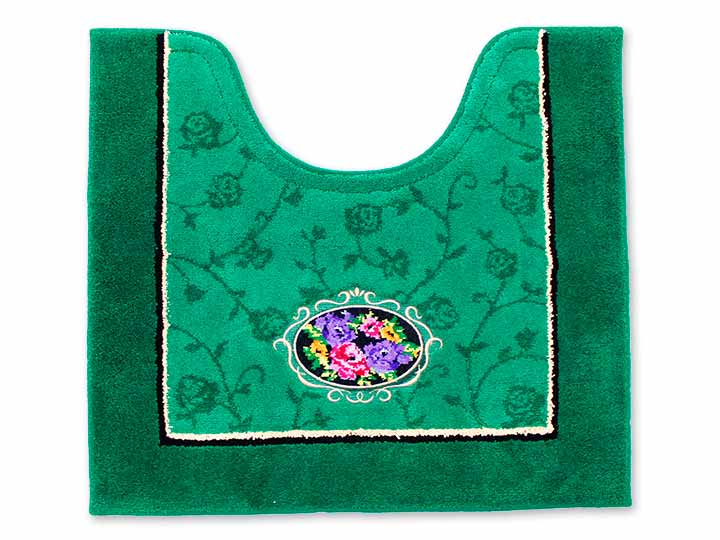 予約　シェニールロゼ　トイレマット　60×63CM　グリーン