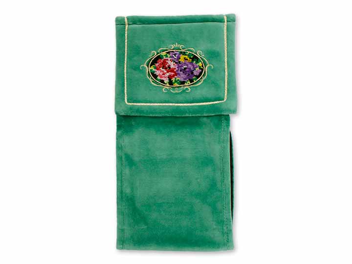 予約　シェニールロゼ　ペーパーホルダーカバー　グリーン