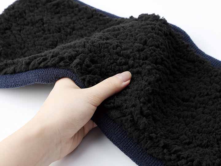 予約　内側ボアであったかネックウォーマー（ボタンタイプ）ブルー系_2