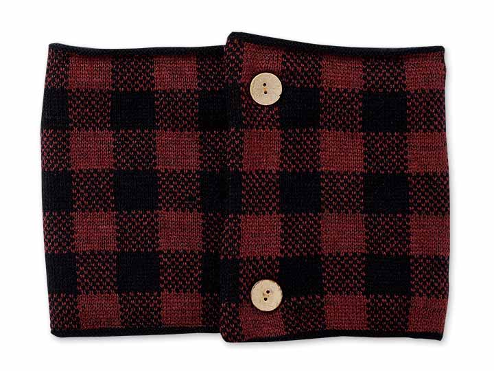 予約　内側ボアであったかネックウォーマー（ボタンタイプ）レッド系