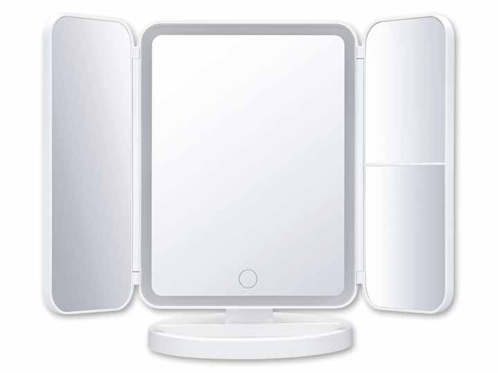 予約　回転式ＬＥＤ三面ミラー