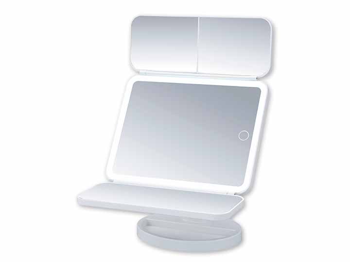 予約 回転式LED三面ミラー_3