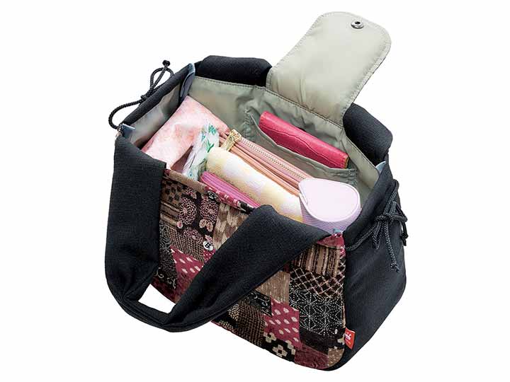 予約 日本製 布工房紡ぎ 和トート 黒_4