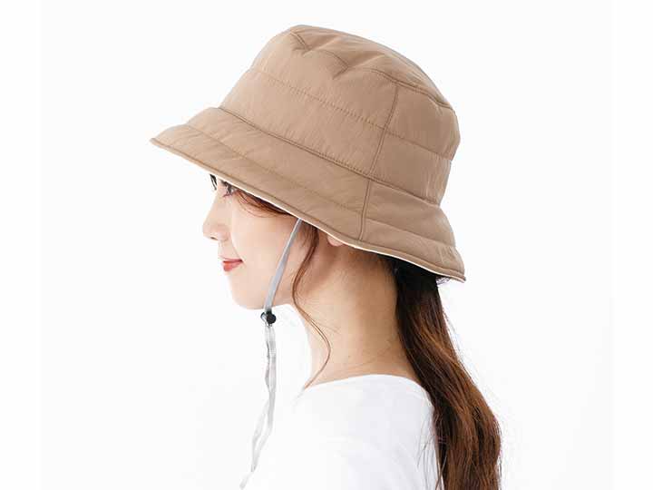 予約 ダウンライクバケットハット ベージュ_3