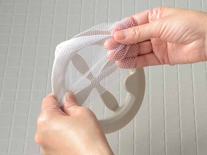 予約　お風呂掃除が楽になる浴室排水口ネットホルダー_3