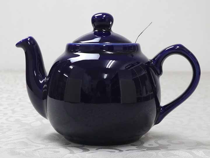 予約　＜ロンドンポタリー＞ファームハウスティーポット　コバルトブルー