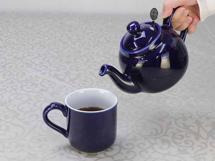 予約 <ロンドンポタリー>ファームハウスティーポット コバルトブルー_2