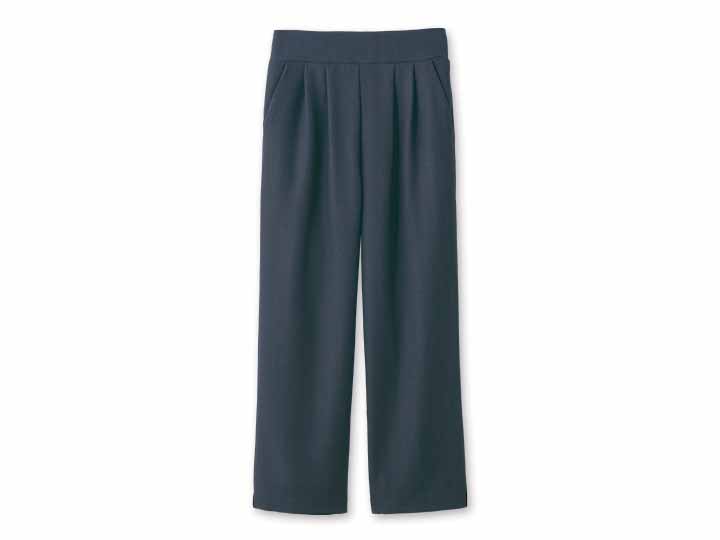 予約　ｅｃｌａＴ　ｓｔｙｌｅ　スタイルアップ　上品ワイドパンツ　チャコールグレー　Ｍ