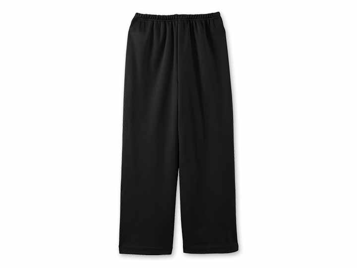 予約　ゴム替えできる裏起毛あったかミラクルワイドパンツ　ブラック　Ｍ