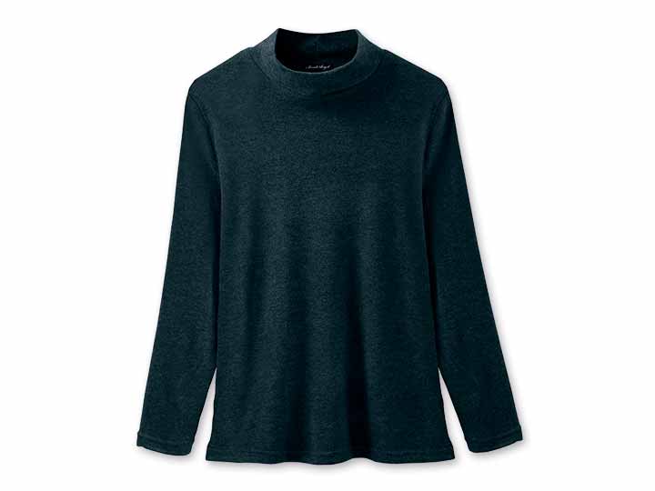 予約　ふわっととろけるハイネックシャツ　ブラック　Ｍ