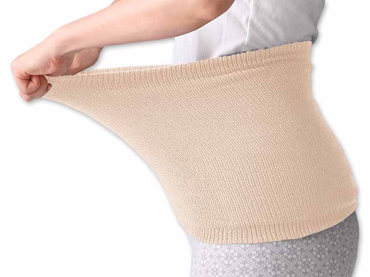 予約　ふわもこ2重編み腹まき　ベージュ