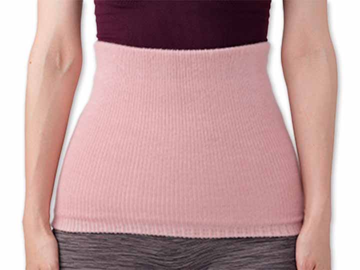 予約　ふわもこ2重編み腹まき　ピンク