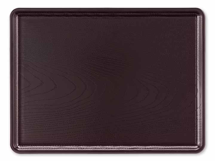 予約　山中塗　長角木目調36CM盆（合成漆器・1枚）