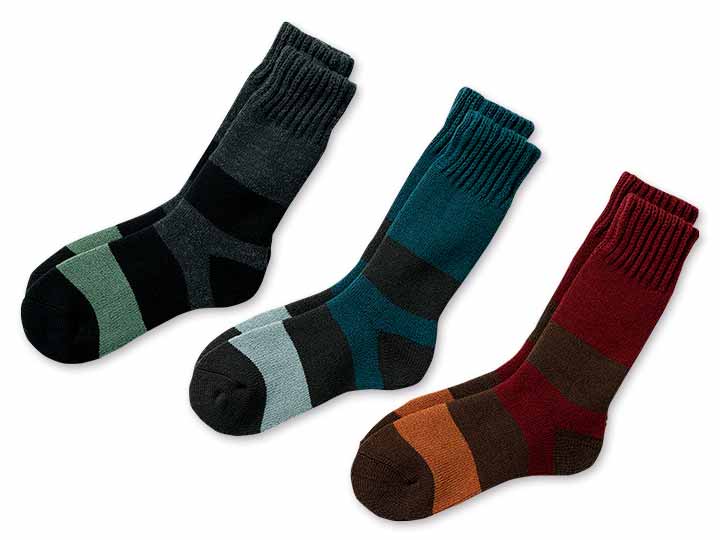 予約　裏起毛パイルびよ〜んメンズソックス