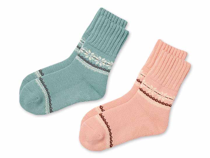 予約　裏起毛パイルびよ〜んすべり止め付ソックス