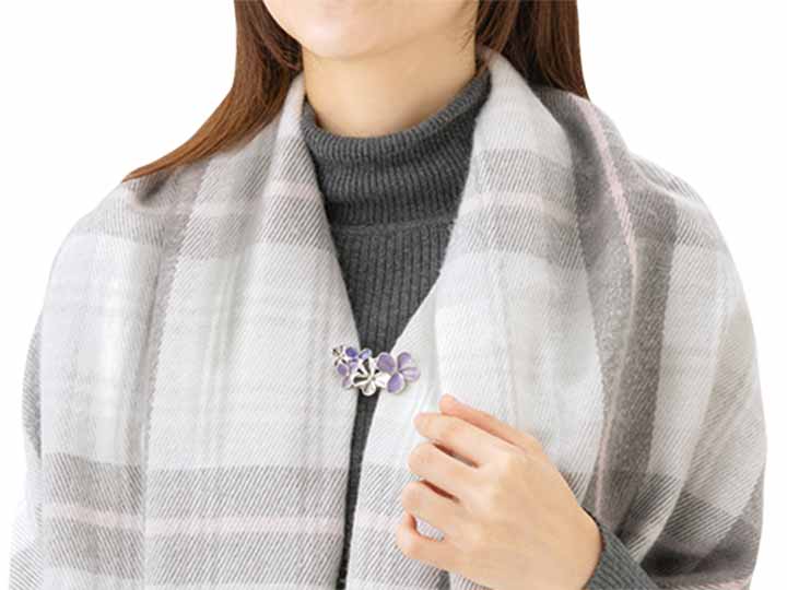 予約 華咲くブローチクリップ ライラック_2