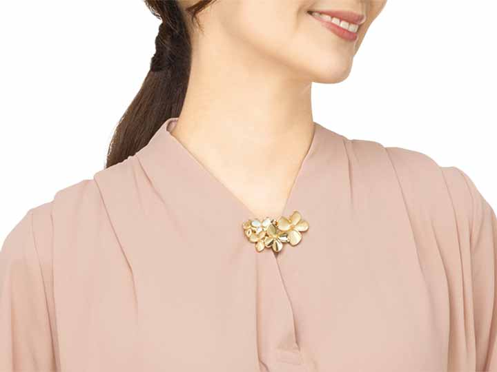 予約 華咲くブローチクリップ ミルキーベージュ_3