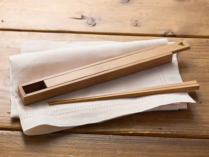 予約 スス竹箸と箸箱セット_2