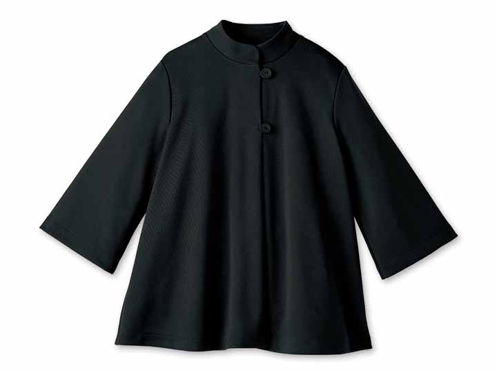 予約　サラッと快適ポンチョ風ジャケット　ブラック　Ｍ〜Ｌ