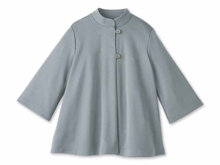 予約　サラッと快適ポンチョ風ジャケット　グレー　Ｍ〜Ｌ