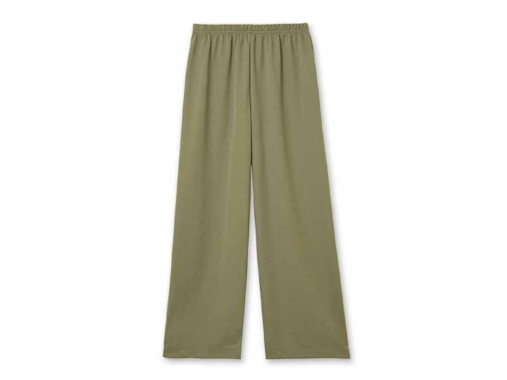 予約　まるで木陰のミラクルワイドパンツ　オリーブ　Ｍ