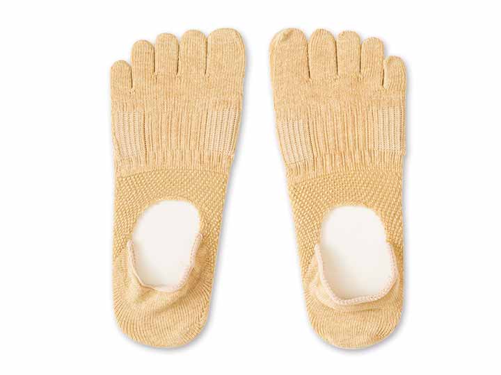 予約　日本製　オーガニックコットン外反母趾ケア5本指カバーソックス