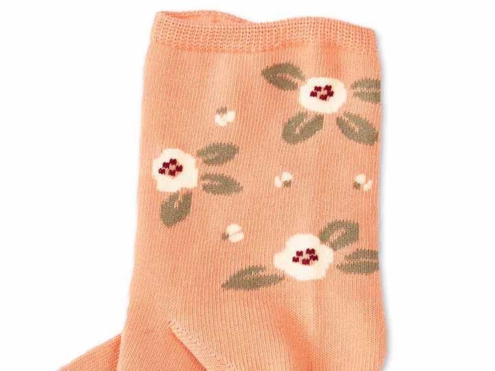 予約　日本製　口ゴムゆったりツバキソックス_3