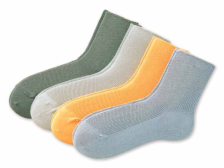 予約　日本製　綿90％リブソックス　アース　23〜24CM