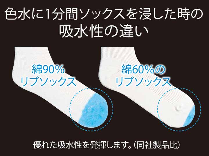 予約 日本製 綿90%リブソックス アース 24〜25CM_3