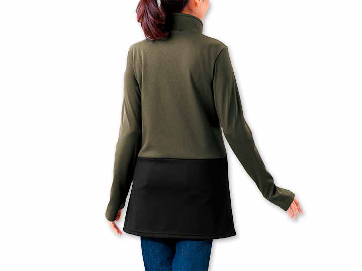 予約　吸汗速乾スポーツチュニック　カーキ　Ｍ_4