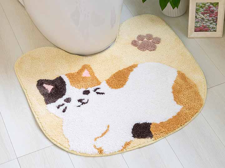 予約 ファンディットアニマル トイレマット ねこ_2