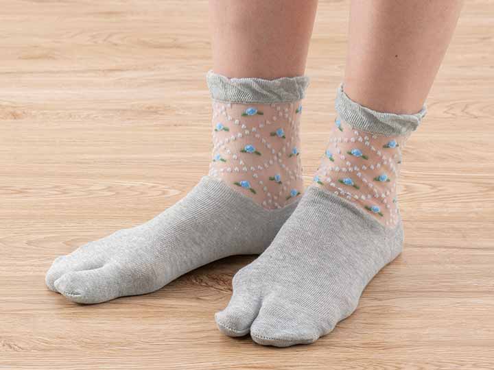 予約　麻混シースルータビ型ソックス_2