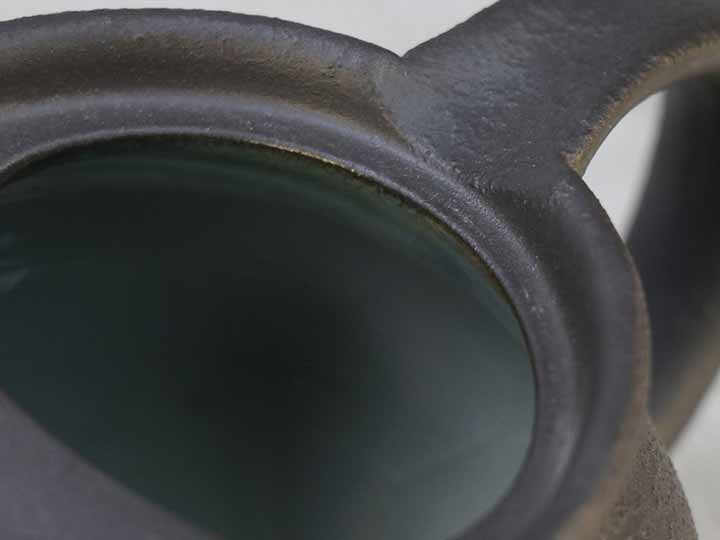 予約　萬古焼　至高急須　黒釉_5