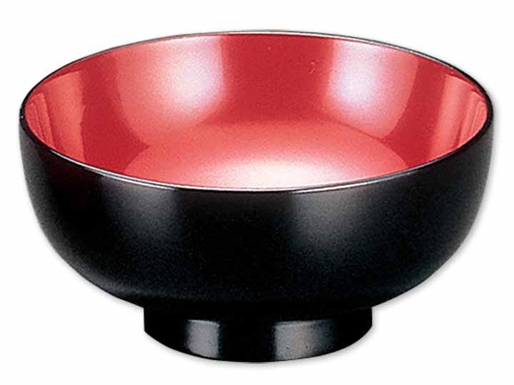 川連漆器汁椀黒内朱