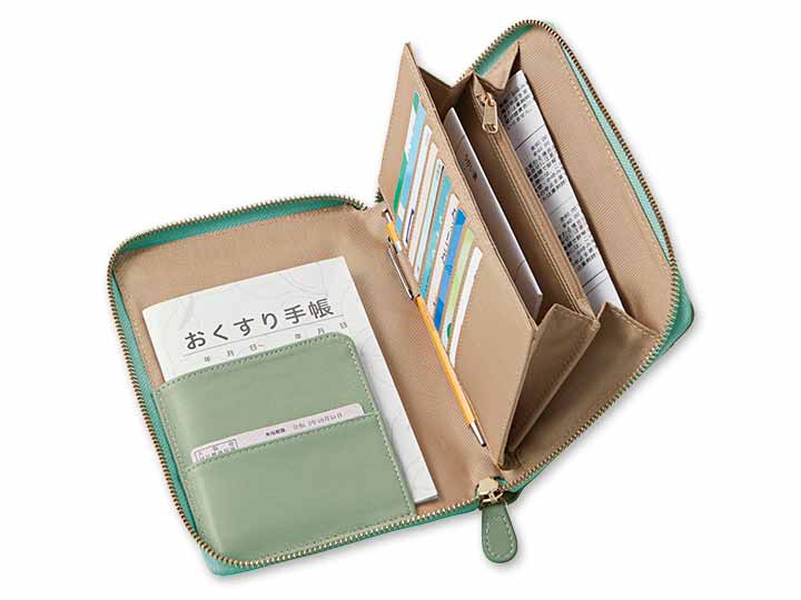 予約　ラムレザーお薬手帳ケース（オリーブ）_2