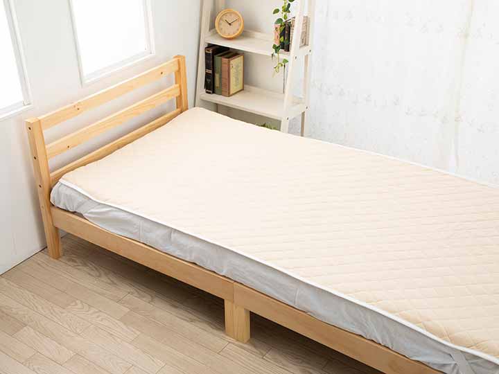 洗える手引真綿敷きパッド　ベージュ