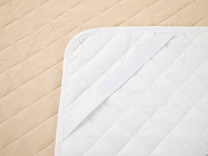 洗える手引真綿敷きパッド ベージュ_2